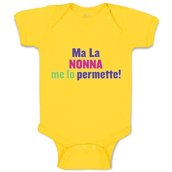 Baby Clothes Ma La Nonna Me Lo Permette! Baby Bodysuits Boy & Girl Cotton