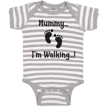 Baby Clothes Mummy I'M Walking Baby Bodysuits Boy & Girl Newborn Clothes Cotton