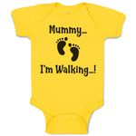 Baby Clothes Mummy I'M Walking Baby Bodysuits Boy & Girl Newborn Clothes Cotton