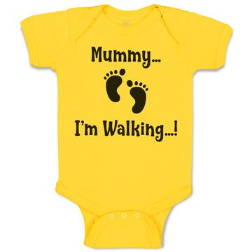 Baby Clothes Mummy I'M Walking Baby Bodysuits Boy & Girl Newborn Clothes Cotton