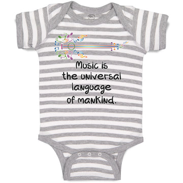 Baby Clothes Music Is The Universal Language of Mankind. Baby Bodysuits Cotton