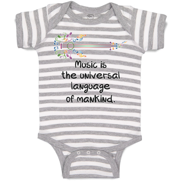 Baby Clothes Music Is The Universal Language of Mankind. Baby Bodysuits Cotton