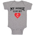 Baby Clothes My Horse Is My Bff Baby Bodysuits Boy & Girl Newborn Clothes Cotton