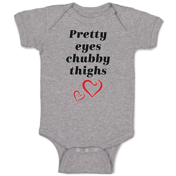 Baby Clothes Pretty Eyes Chubby Thighs Baby Bodysuits Boy & Girl Cotton