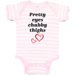 Baby Clothes Pretty Eyes Chubby Thighs Baby Bodysuits Boy & Girl Cotton