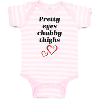 Baby Clothes Pretty Eyes Chubby Thighs Baby Bodysuits Boy & Girl Cotton