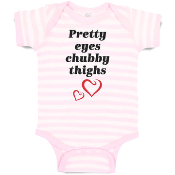 Baby Clothes Pretty Eyes Chubby Thighs Baby Bodysuits Boy & Girl Cotton