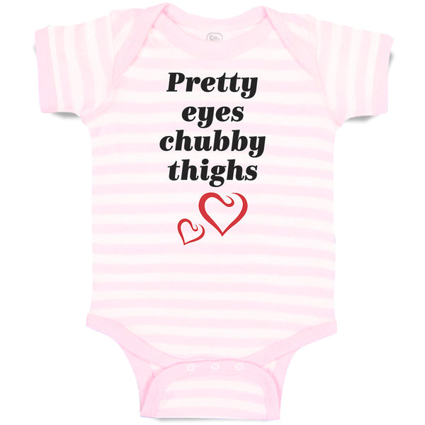 Baby Clothes Pretty Eyes Chubby Thighs Baby Bodysuits Boy & Girl Cotton