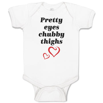 Baby Clothes Pretty Eyes Chubby Thighs Baby Bodysuits Boy & Girl Cotton