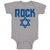 Baby Clothes Rock Symbol with Star Baby Bodysuits Boy & Girl Cotton