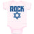 Baby Clothes Rock Symbol with Star Baby Bodysuits Boy & Girl Cotton