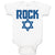 Baby Clothes Rock Symbol with Star Baby Bodysuits Boy & Girl Cotton