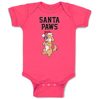 Baby Clothes Santa Paws Baby Bodysuits Boy & Girl Newborn Clothes Cotton