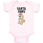 Baby Clothes Santa Paws Baby Bodysuits Boy & Girl Newborn Clothes Cotton