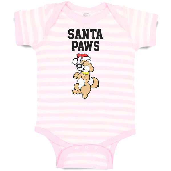 Baby Clothes Santa Paws Baby Bodysuits Boy & Girl Newborn Clothes Cotton