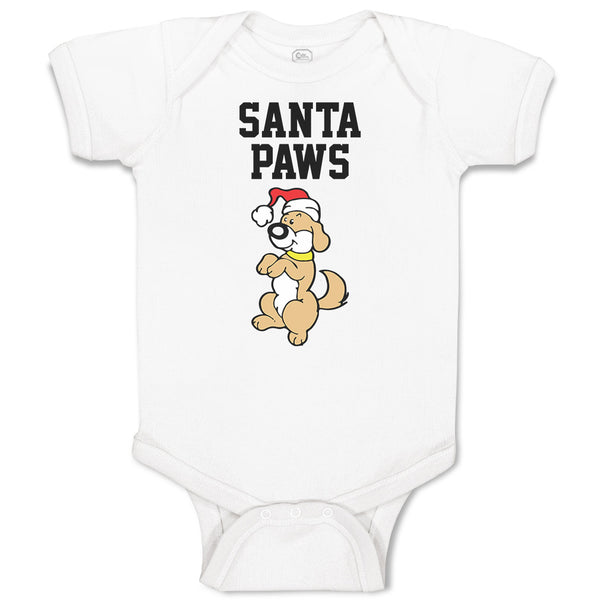 Baby Clothes Santa Paws Baby Bodysuits Boy & Girl Newborn Clothes Cotton