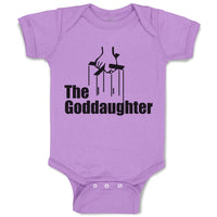 Baby Clothes The Godgaughter with Cross on Hand Holding Baby Bodysuits Cotton