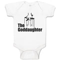 Baby Clothes The Godgaughter with Cross on Hand Holding Baby Bodysuits Cotton