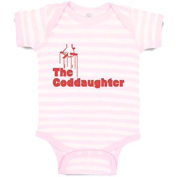 Baby Clothes The Godgaughter with Red Cross on Hand Holding Baby Bodysuits
