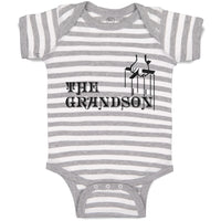 Baby Clothes The Grandson with Cross on Hand Holding Baby Bodysuits Cotton