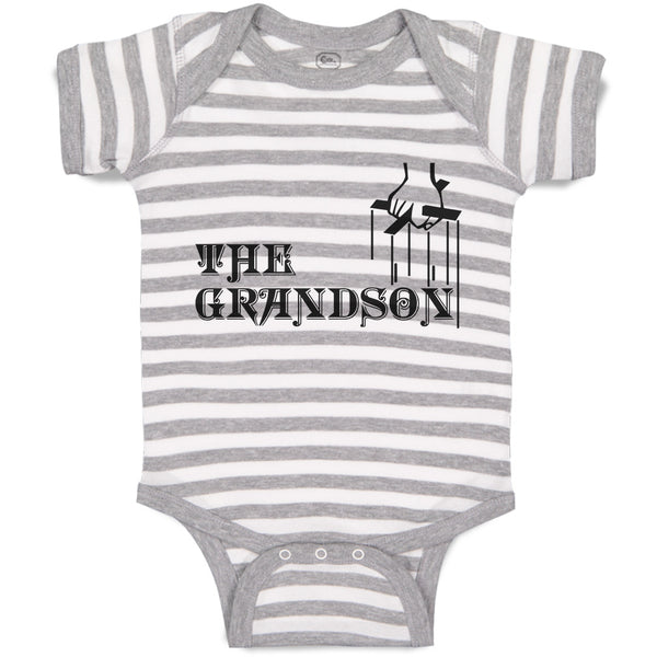 Baby Clothes The Grandson with Cross on Hand Holding Baby Bodysuits Cotton