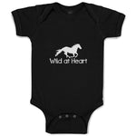 Baby Clothes Wild at Heart An Silhouette Horse Running Baby Bodysuits Cotton