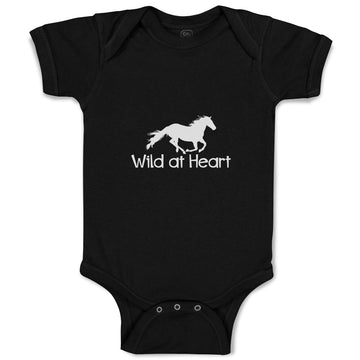 Baby Clothes Wild at Heart An Silhouette Horse Running Baby Bodysuits Cotton
