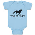 Baby Clothes Wild at Heart An Silhouette Horse Running Baby Bodysuits Cotton