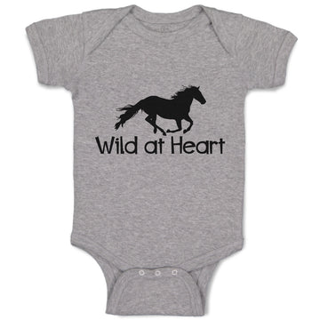 Baby Clothes Wild at Heart An Silhouette Horse Running Baby Bodysuits Cotton