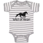 Baby Clothes Wild at Heart An Silhouette Horse Running Baby Bodysuits Cotton