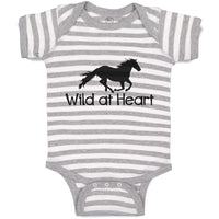Baby Clothes Wild at Heart An Silhouette Horse Running Baby Bodysuits Cotton