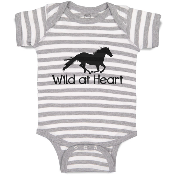 Baby Clothes Wild at Heart An Silhouette Horse Running Baby Bodysuits Cotton