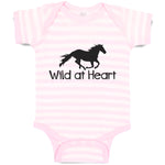Baby Clothes Wild at Heart An Silhouette Horse Running Baby Bodysuits Cotton
