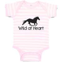 Baby Clothes Wild at Heart An Silhouette Horse Running Baby Bodysuits Cotton