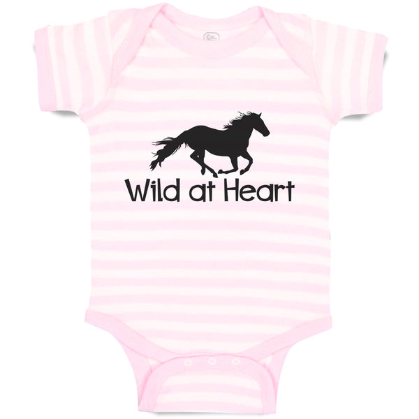 Baby Clothes Wild at Heart An Silhouette Horse Running Baby Bodysuits Cotton