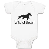 Baby Clothes Wild at Heart An Silhouette Horse Running Baby Bodysuits Cotton