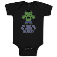 Baby Clothes You Won'T like Me When I'M Hangry Baby Bodysuits Boy & Girl Cotton