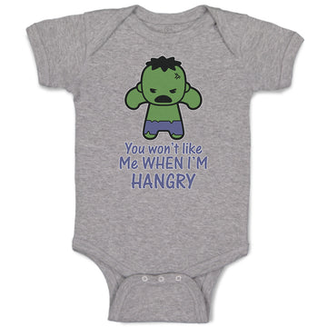 Baby Clothes You Won'T like Me When I'M Hangry Baby Bodysuits Boy & Girl Cotton