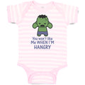 Baby Clothes You Won'T like Me When I'M Hangry Baby Bodysuits Boy & Girl Cotton