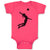Baby Clothes Silhouette Girl Playing Throw Ball Baby Bodysuits Boy & Girl Cotton