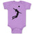 Baby Clothes Silhouette Girl Playing Throw Ball Baby Bodysuits Boy & Girl Cotton