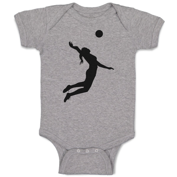 Baby Clothes Silhouette Girl Playing Throw Ball Baby Bodysuits Boy & Girl Cotton