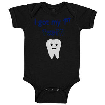 Baby Clothes I Got My First Tooth Funny Humor Style B Baby Bodysuits Cotton