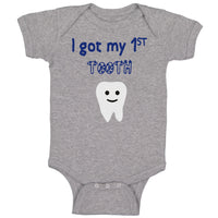 Baby Clothes I Got My First Tooth Funny Humor Style B Baby Bodysuits Cotton