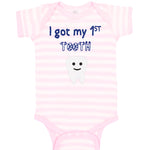 Baby Clothes I Got My First Tooth Funny Humor Style B Baby Bodysuits Cotton