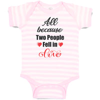 Baby Clothes All Because 2 People Fell in Love Baby Bodysuits Boy & Girl Cotton