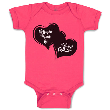 Baby Clothes All Your Need Is Love Baby Bodysuits Boy & Girl Cotton