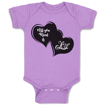 Baby Clothes All Your Need Is Love Baby Bodysuits Boy & Girl Cotton