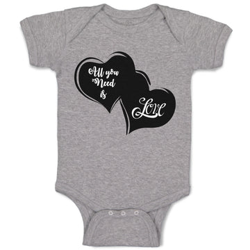 Baby Clothes All Your Need Is Love Baby Bodysuits Boy & Girl Cotton