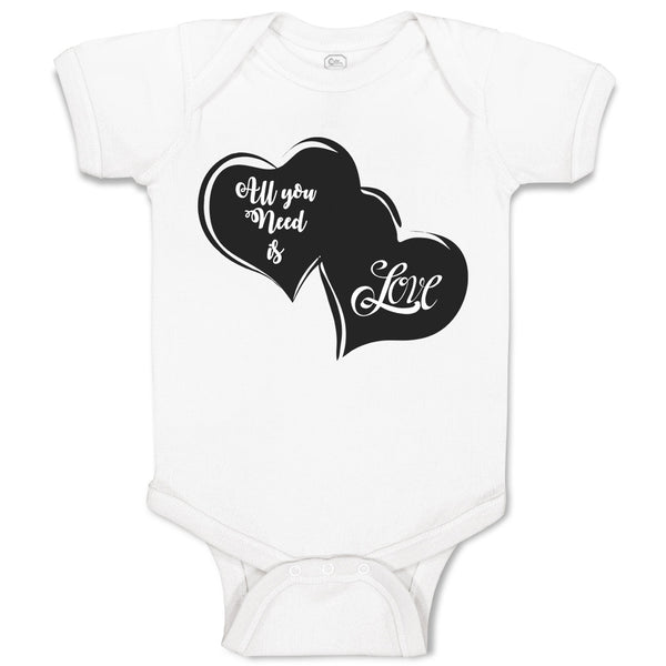 Baby Clothes All Your Need Is Love Baby Bodysuits Boy & Girl Cotton